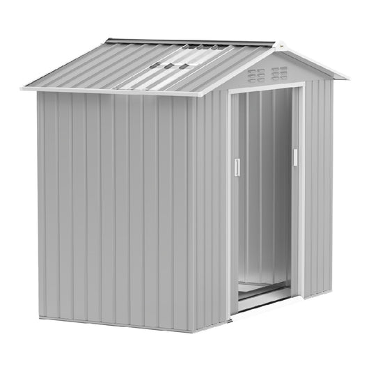 Garden Storage Shed for Outdoor Use in Galvanized Steel - 150 x 100 x 200