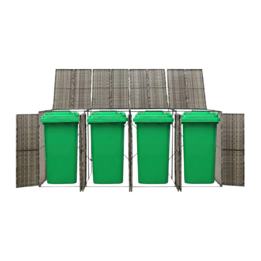 Waste Storage Solution for Outdoor Use in Metal - 100 x 50 x 120